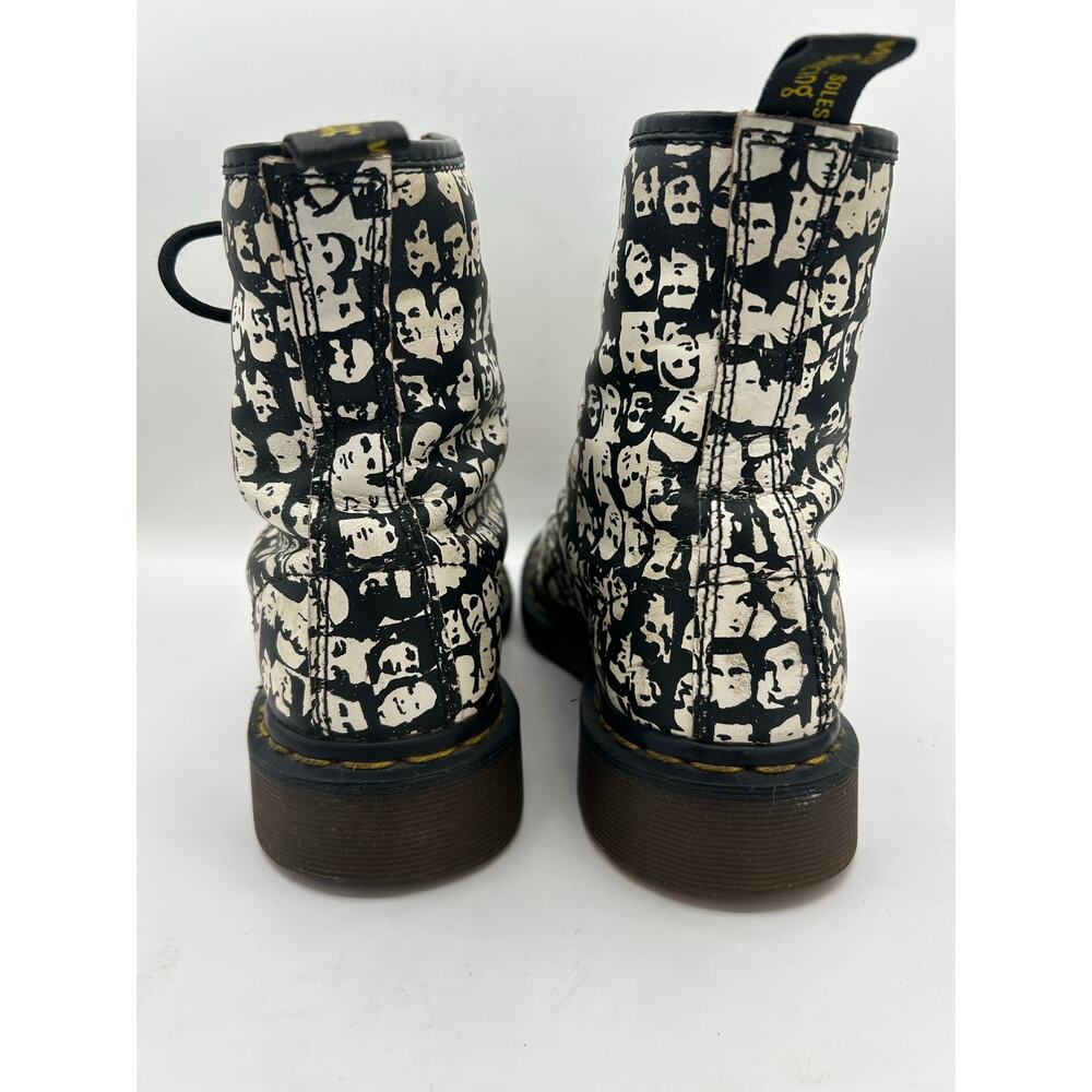 RARE VTG Dr Martens 1460 Boots England Andy Warhol Face Prints  UK 5 EU 38 US 7 - Picture 7 of 13